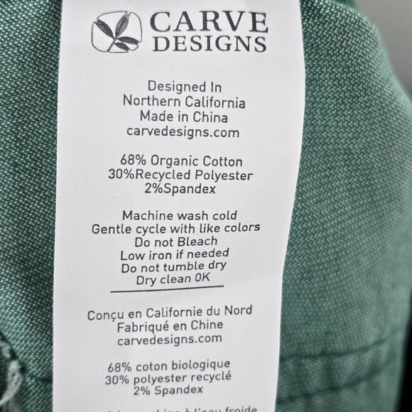 Carve Designs Women's Size 6 Green Oahu Cord Cut Off Shorts 6 Inch Inseam NWOT - Picture 6 of 6